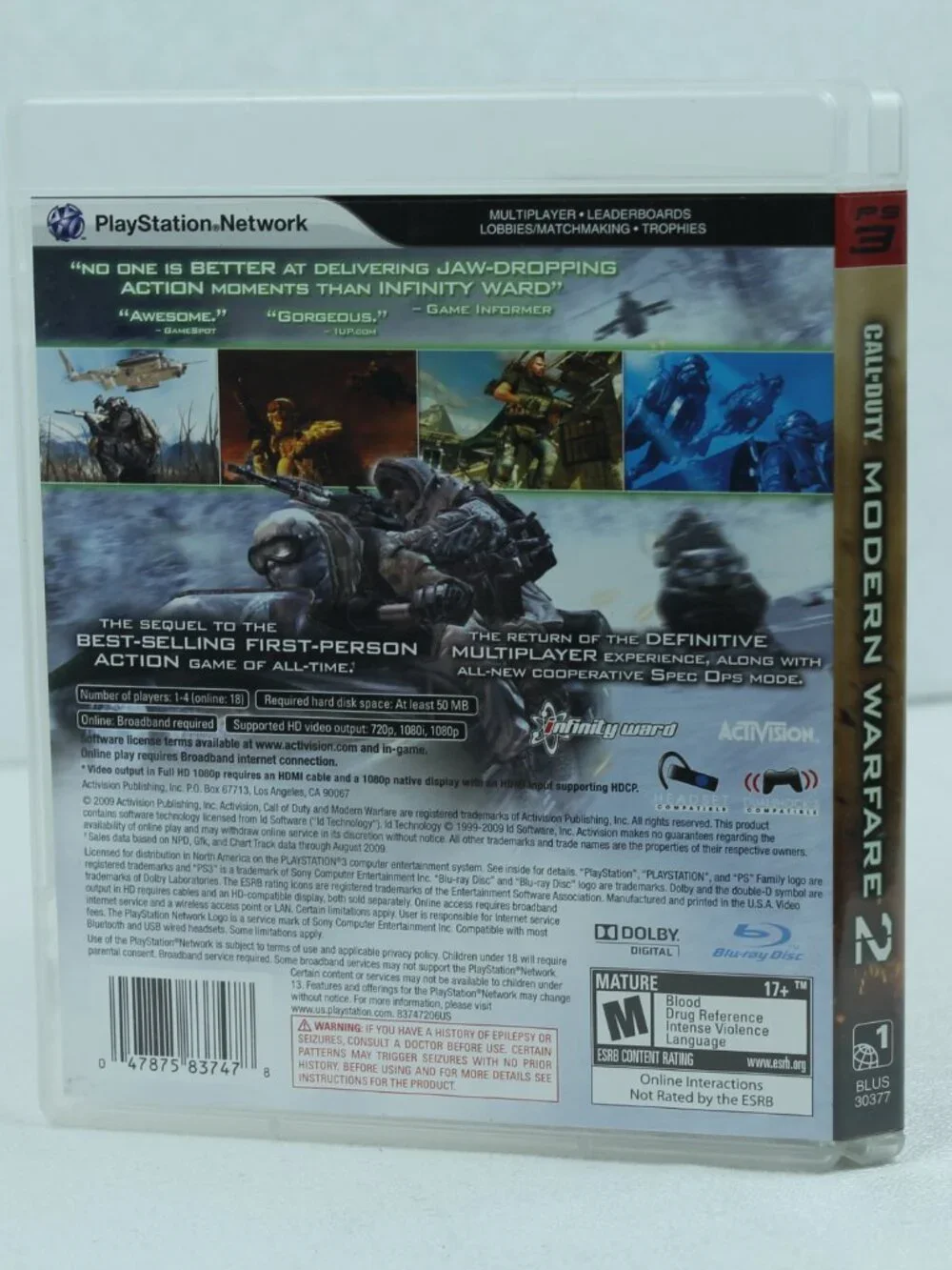 Call of Duty Modern Warfare 2 (PS3) Complete CIB COD